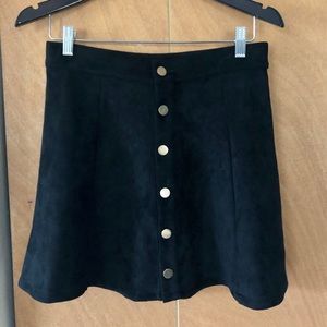 Black button down skirt